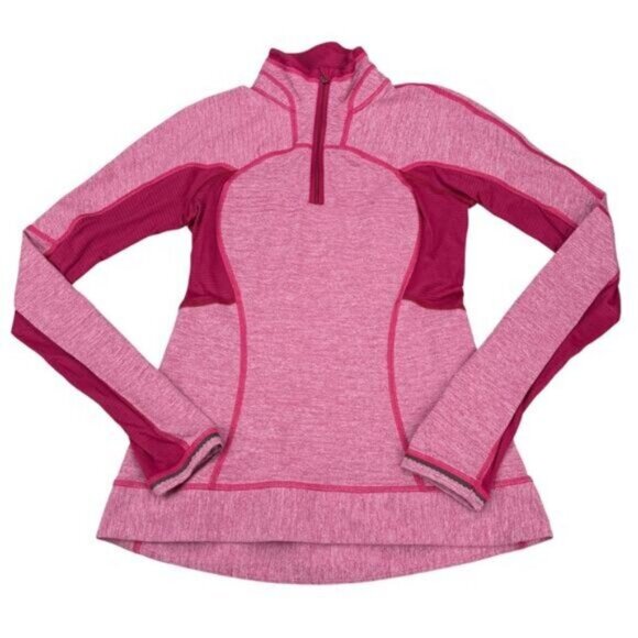 Lululemon Run For Gold 1/2 Zip Heathered Bumble Berry Size 4 - Picture 9 of 13